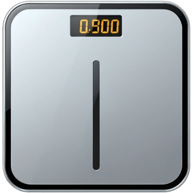 Digital weight scale with 0:00 on it emoji
