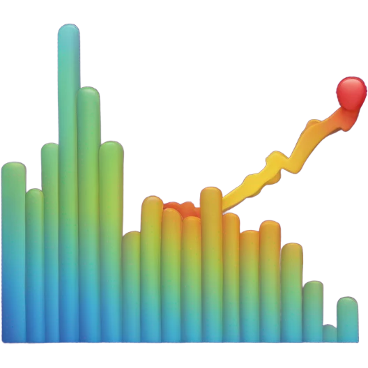 vaporware color trending up chart emoji