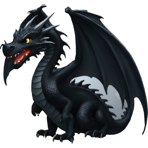  Put a black dragon  emoji