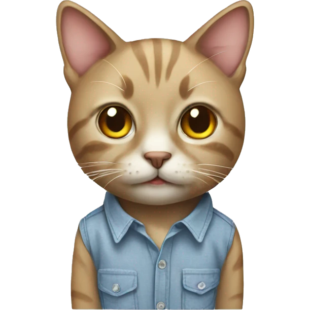 Cat wearing a shirt emoji