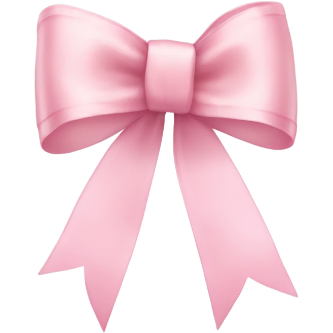 light pink ribbon bow emoji