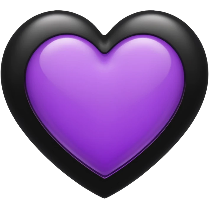 Black heart half purple heart emoji