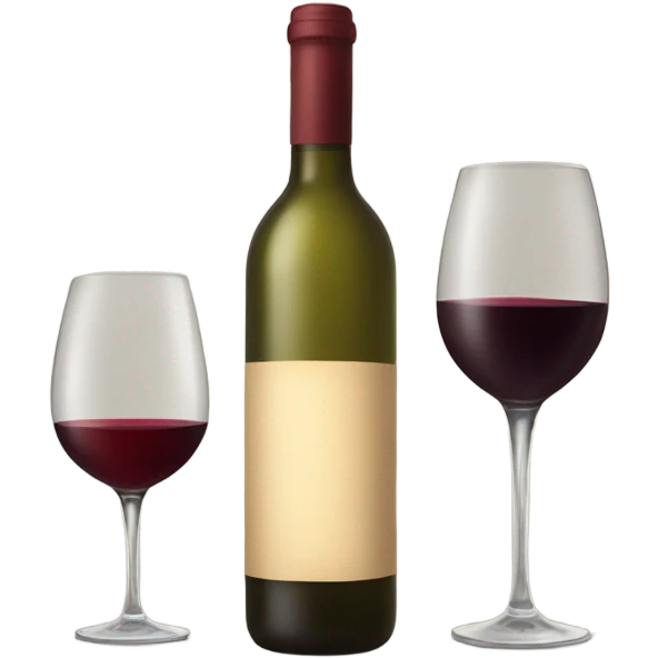 wine bottle and glass emoji