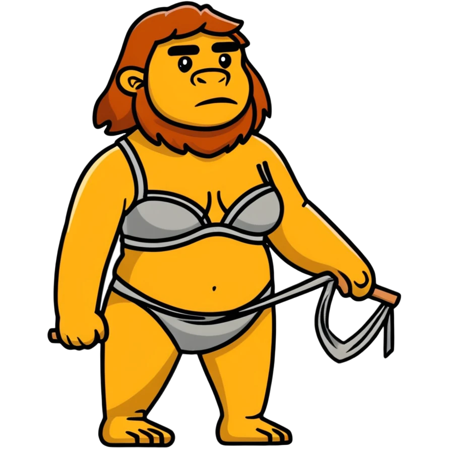 neanderthal cloth bra emoji