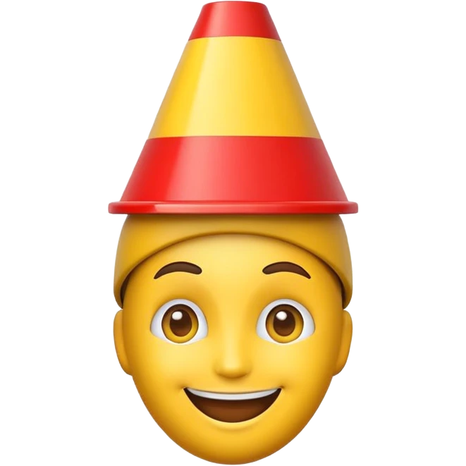 Emoji with red funnel on head emoji