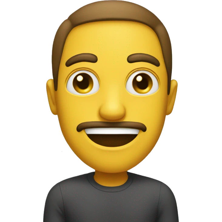Regular yellow emojj with a guys face doing a side eye emoji