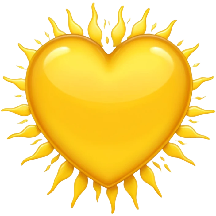 yellow heart with a sunburst emoji