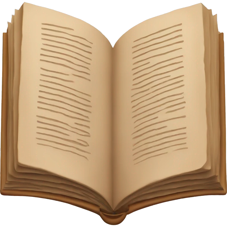 Open brown book over hands emoji
