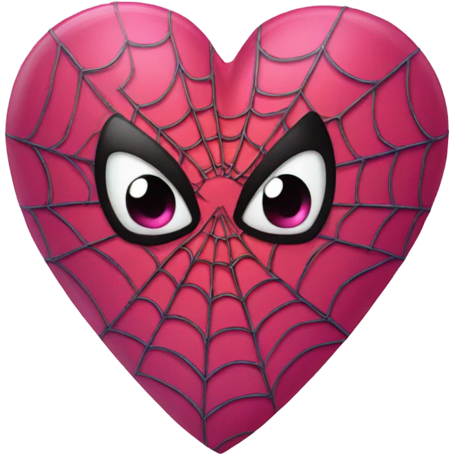 Heart Spiderman pink emoji