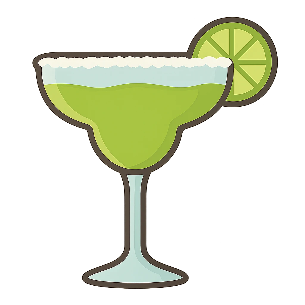 flat toon margarita emoji