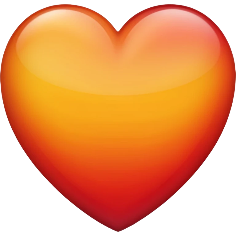 Ombré red orange yellow heart emoji