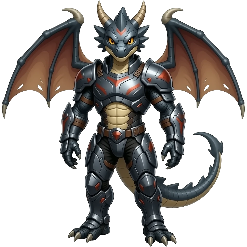 Armor-masked Raptorik draconian edgy badass Trico-Marowak-ExVeemon-Fakémon-hybrid emoji
