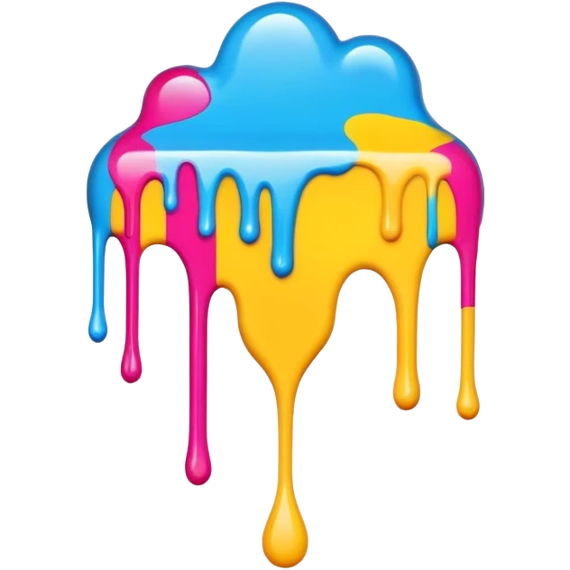 Write the word mod with drippy paint  emoji