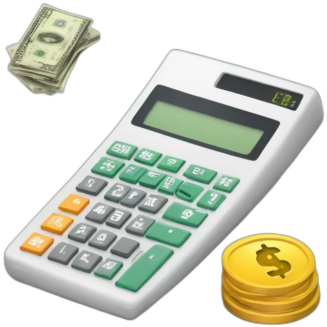 calculator and money emoji