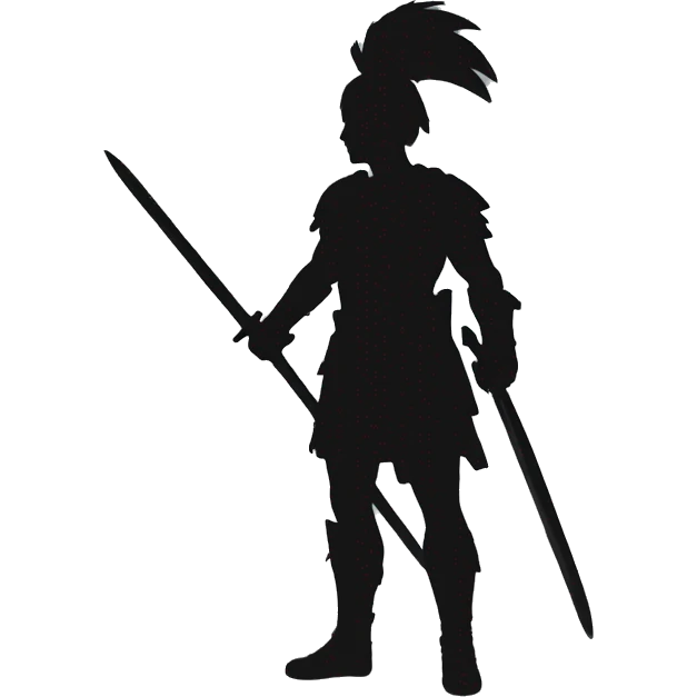 Warrior silhouette emoji