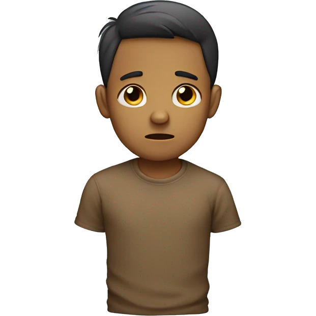 a boy is sad emoji