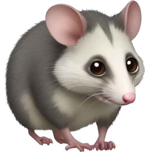 Realistic possum not a mouse emoji