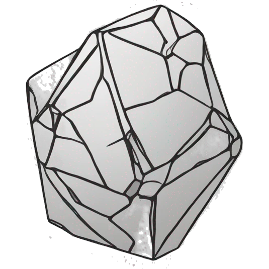 black outline of gemstone, simple line drawing, no background, no shading, style of children's coloring book emoji