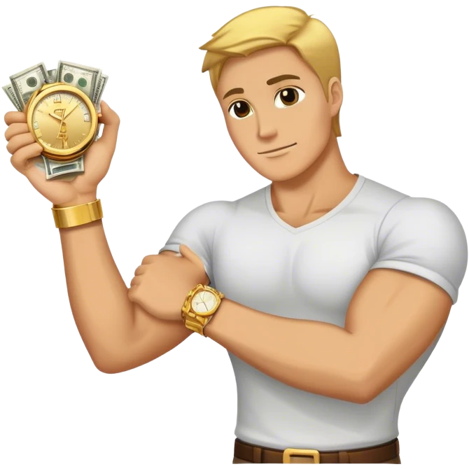 strong arm with money emoji