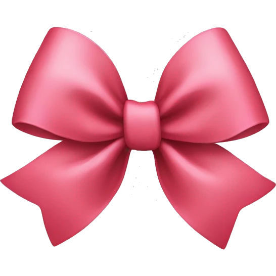 Pinky red bow emoji