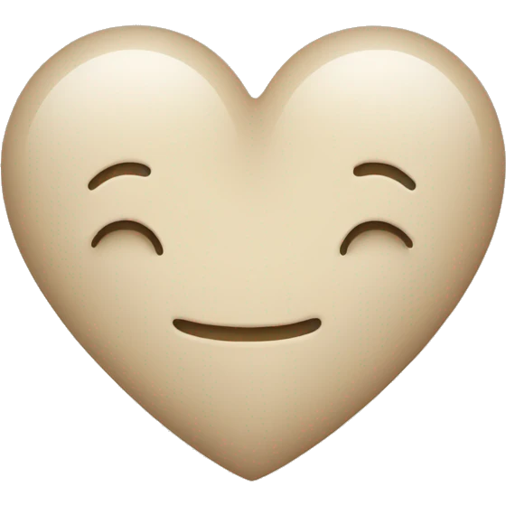 Heart in beige emoji