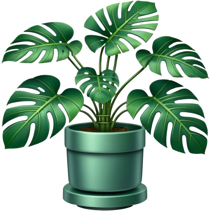 robotic monsterra emoji