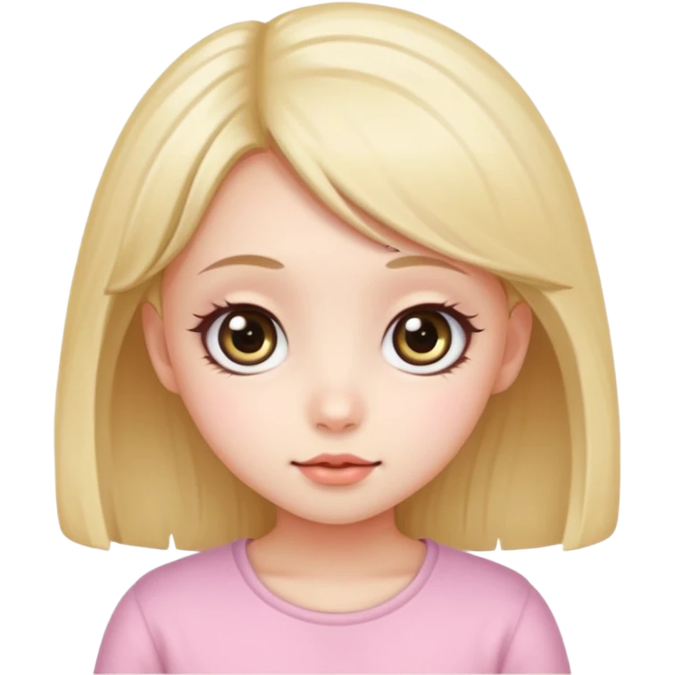 Cute kawaii girl emoji