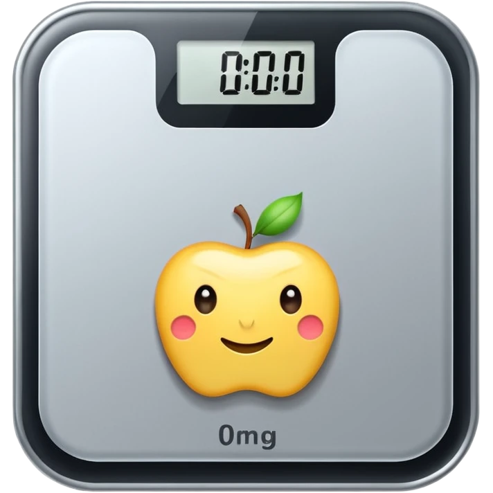 Digital weight scale with 0:00 on it emoji