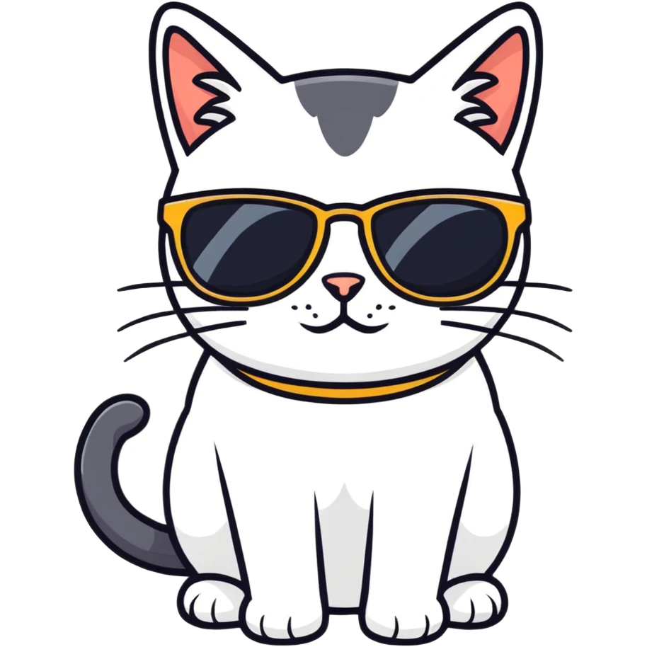 Cat with sunglasses emoji