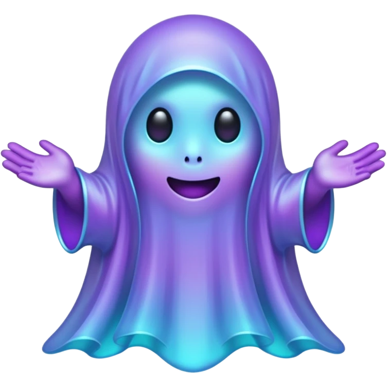 glitter purple and cian ghost glory emoji