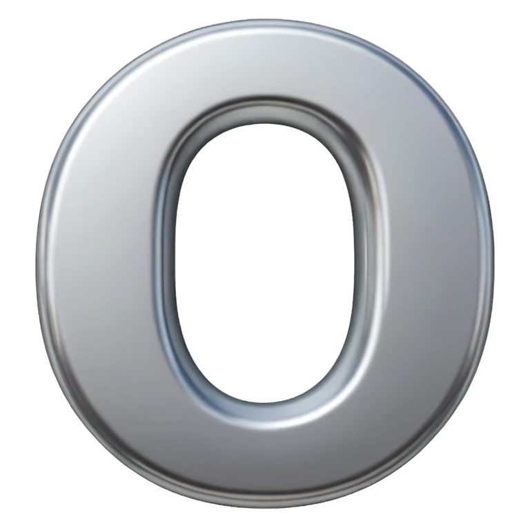 3D number zero (0) symbol emoji