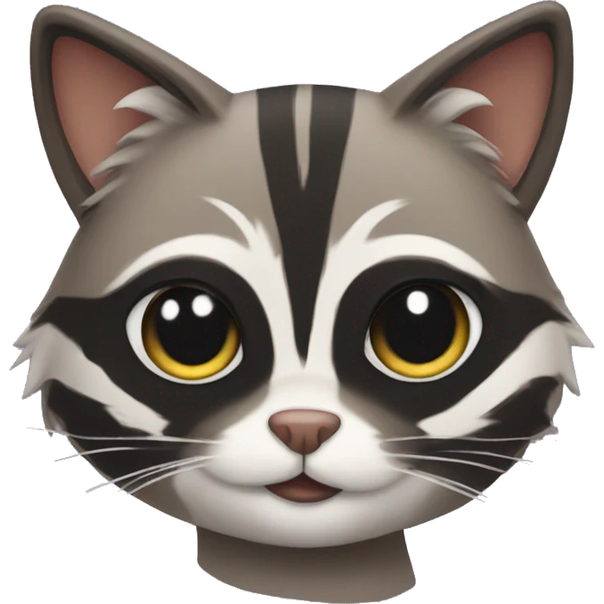 Cat that’s look like a raccoon  emoji