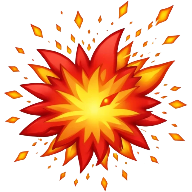 exploding red emoji