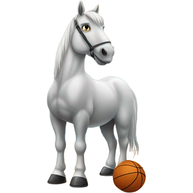 Horse on a basketball court emoji