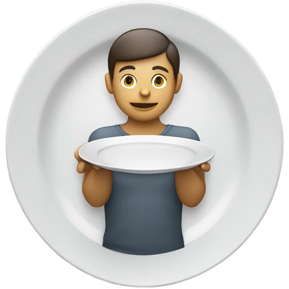 Holding empty plate  emoji