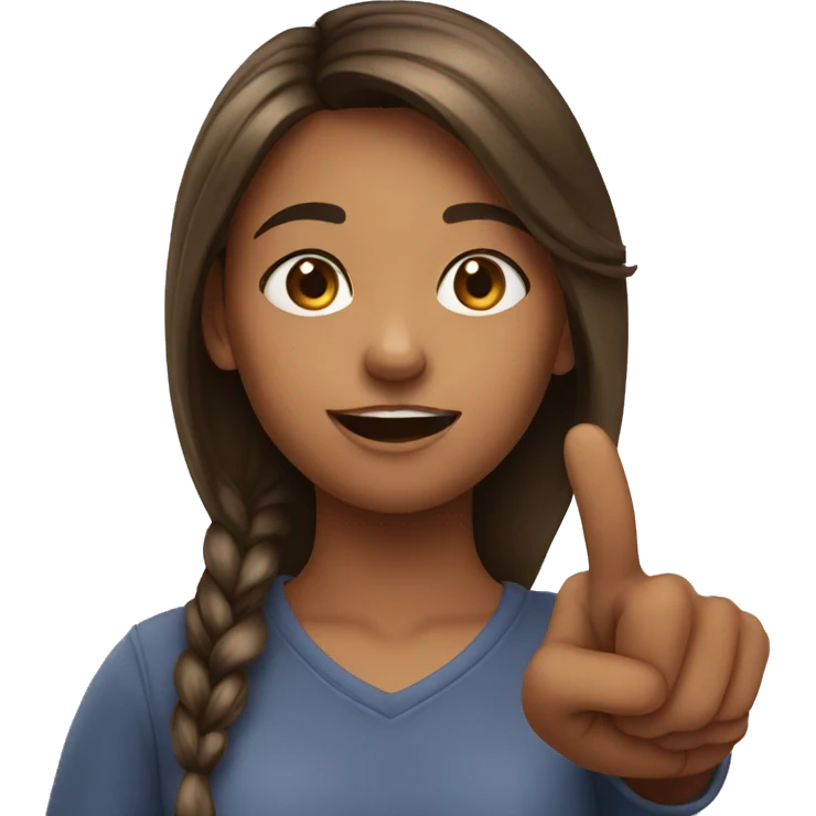 Girl pointing at self emoji