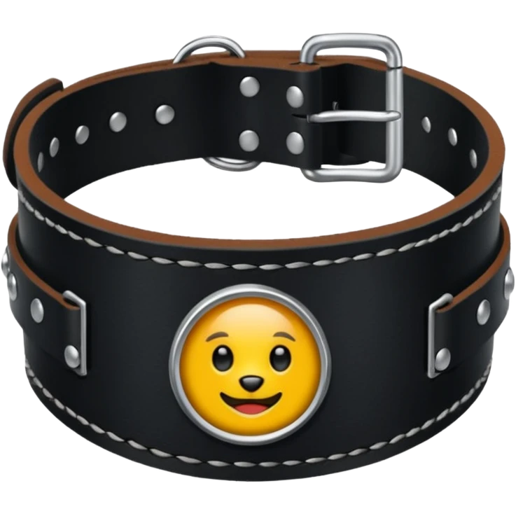 Leather collar engraved , dominance aesthetic emoji