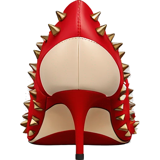 VALENTINO red-go PLATFORM PUMP spikes emoji