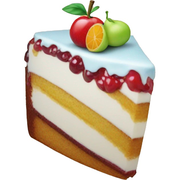 Fruit on top of cake  emoji