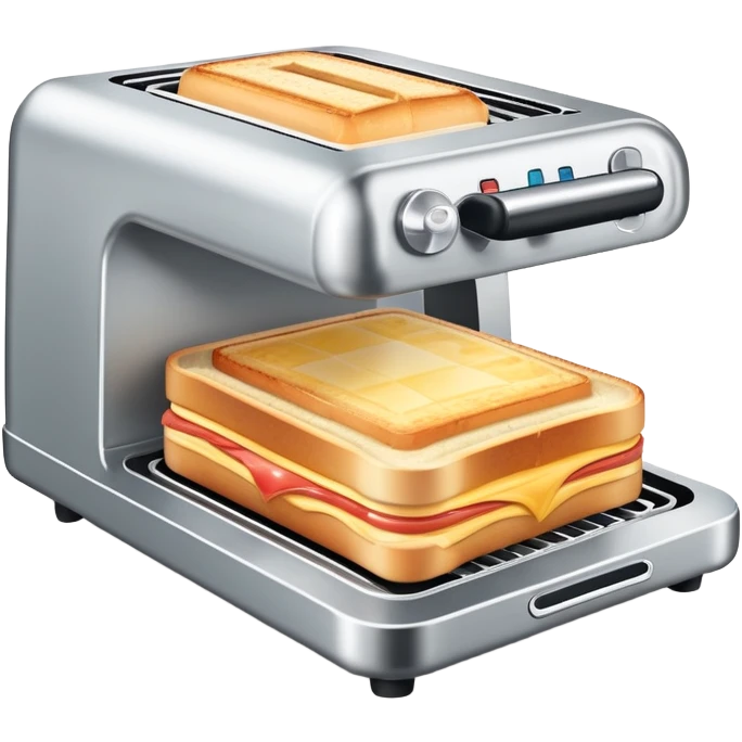 Steel Croque monsieur machine emoji