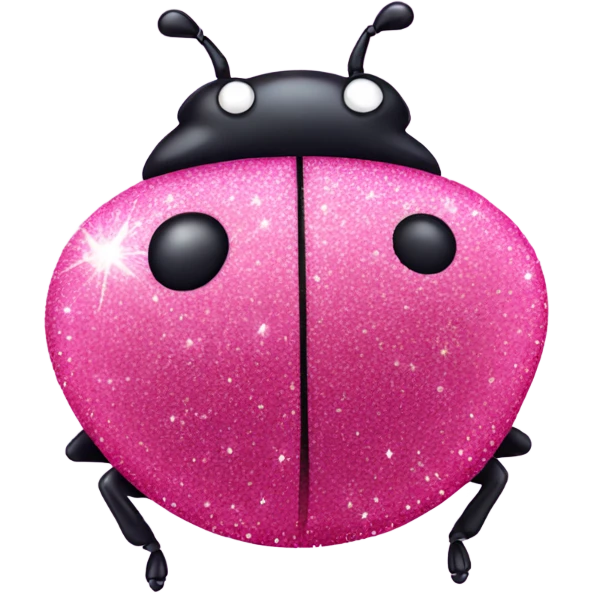 Pink ladybug with glitter  emoji