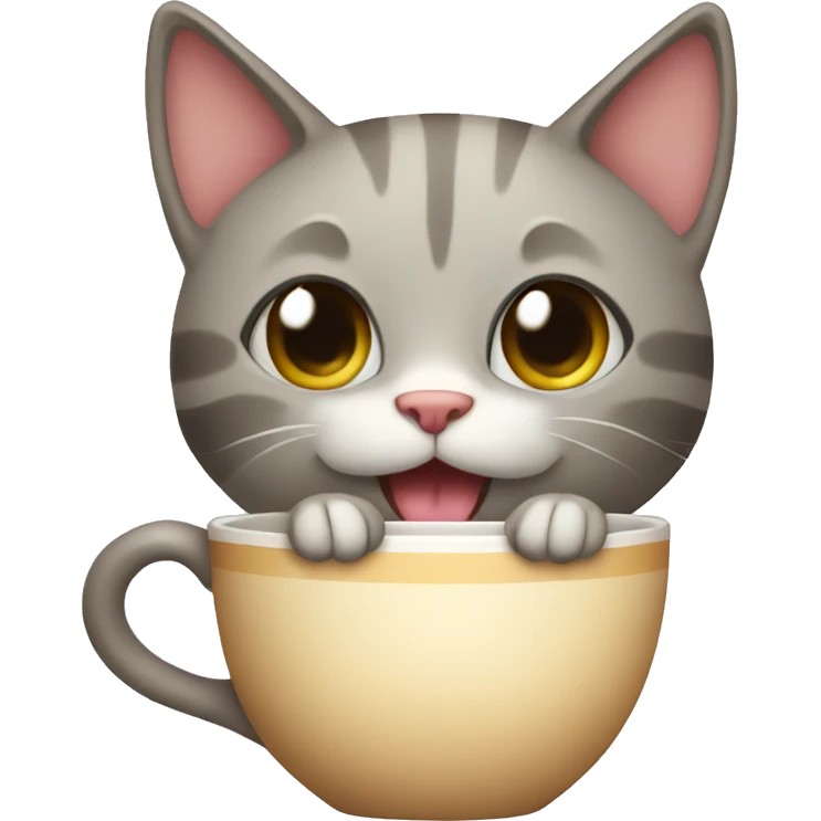 cat with cup emoji