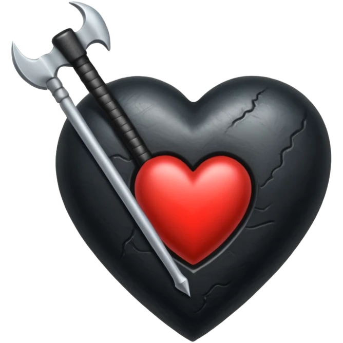 Corazón negro con una flecha emoji