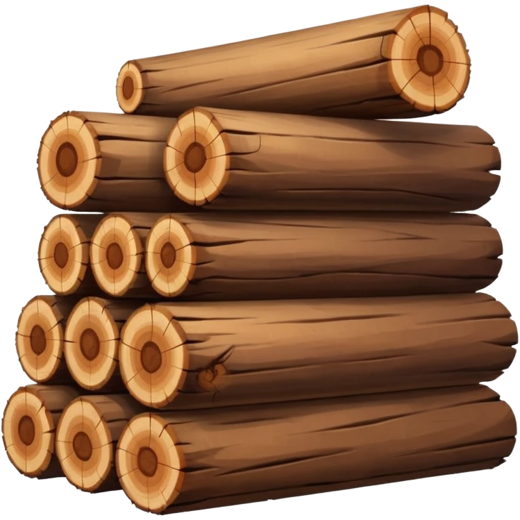 pile of wood logs emoji emoji