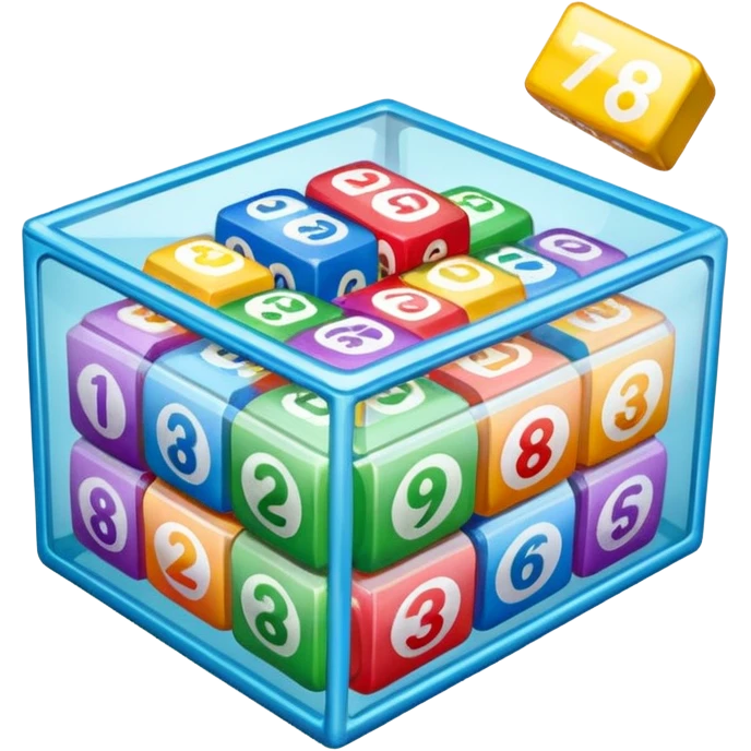 lottery transparent box with papers emoji