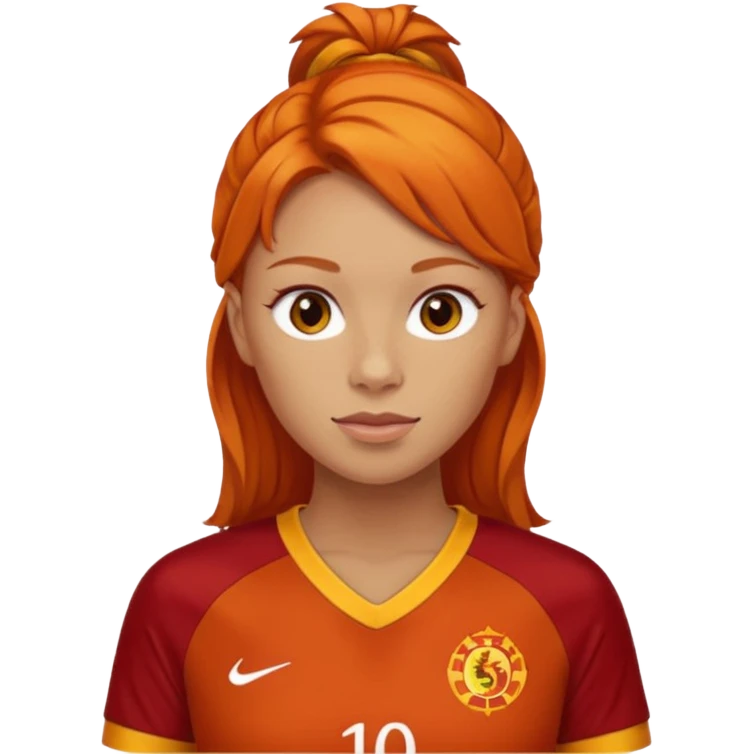 ginger female with galatasaray jersey emoji