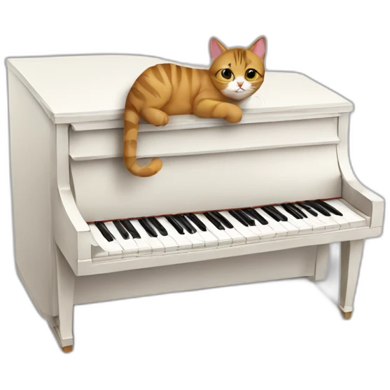Cat piano emoji