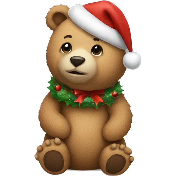 Christmas bear emoji
