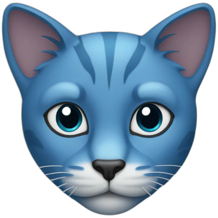 Blue cat emoji