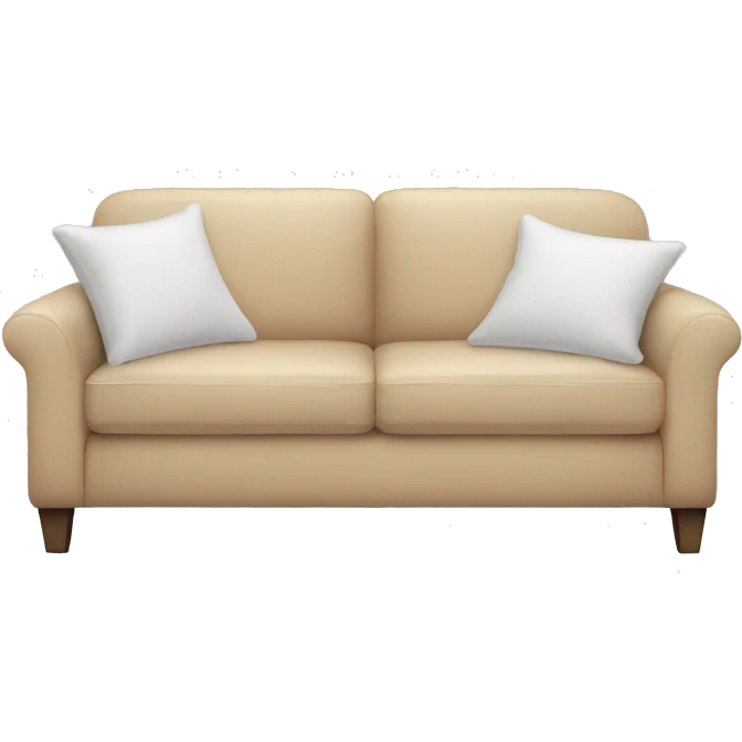 beige couch with white blanket emoji